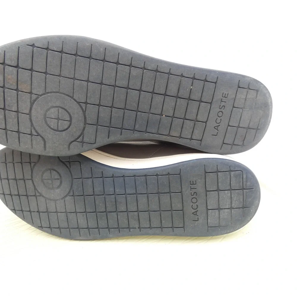 Lacoste Carnaby Evo CT8 SPM Mens Grey Leather Sneakers Size 10 Low Top Shoes
